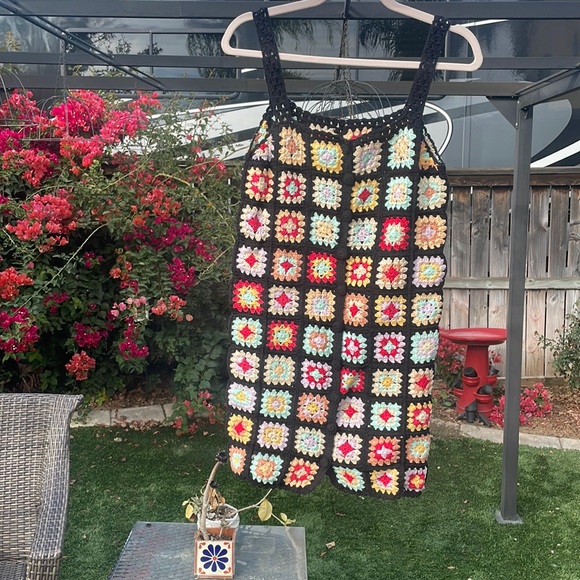 BNWT Chasing Unicorns Superstition Crochet Mini Dress XS 🌈🦄 - Picture 3 of 8